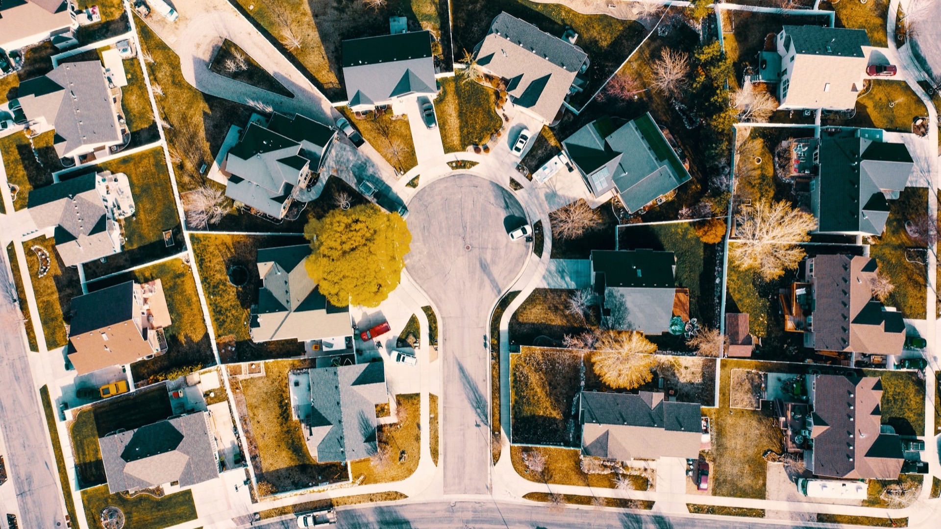 Arizona neighborhood aerial view